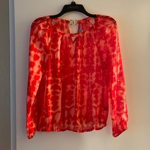 Red Sheer Blouse by Jennifer Lopez